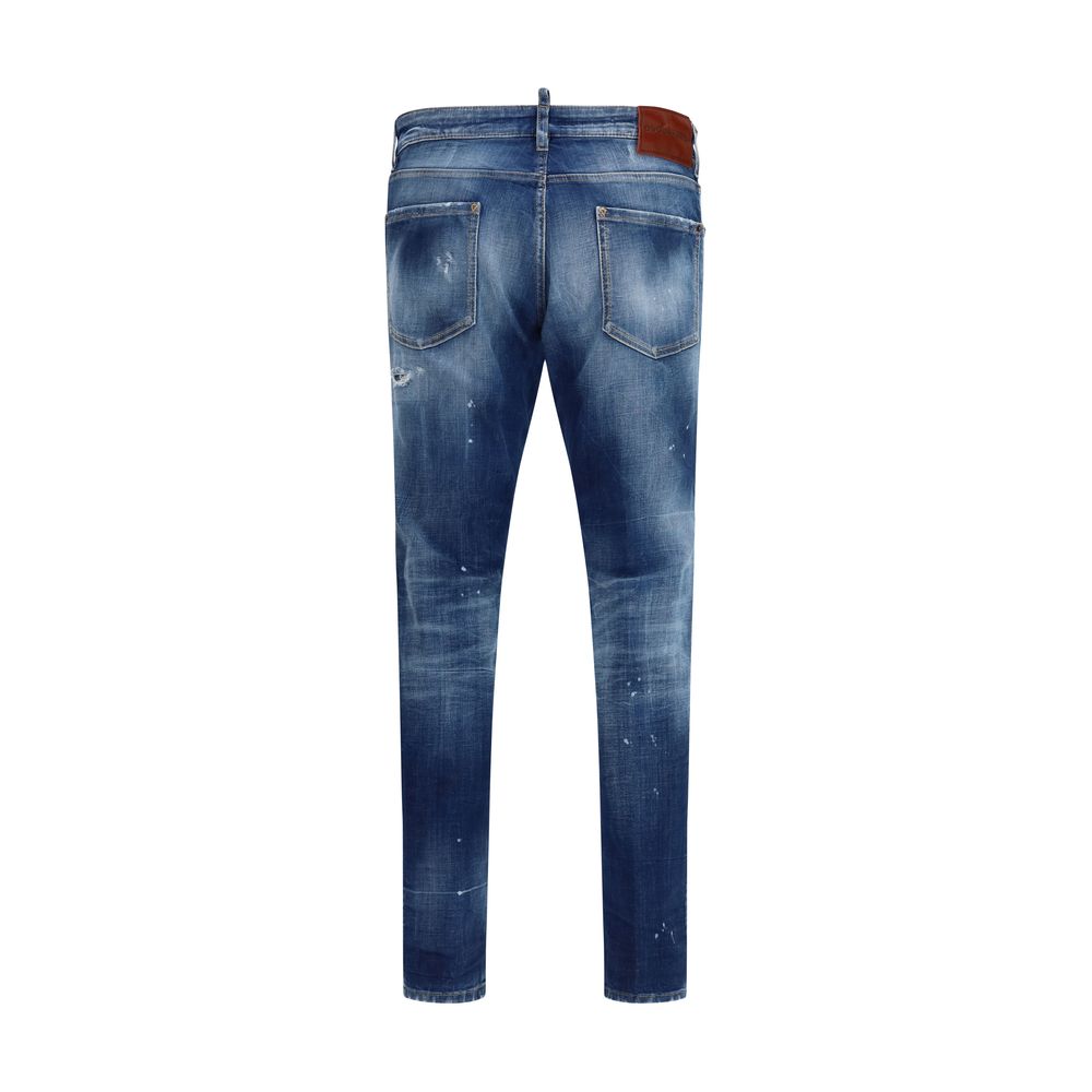 Dsquared² Blue Cotton Slim Fit Jeans