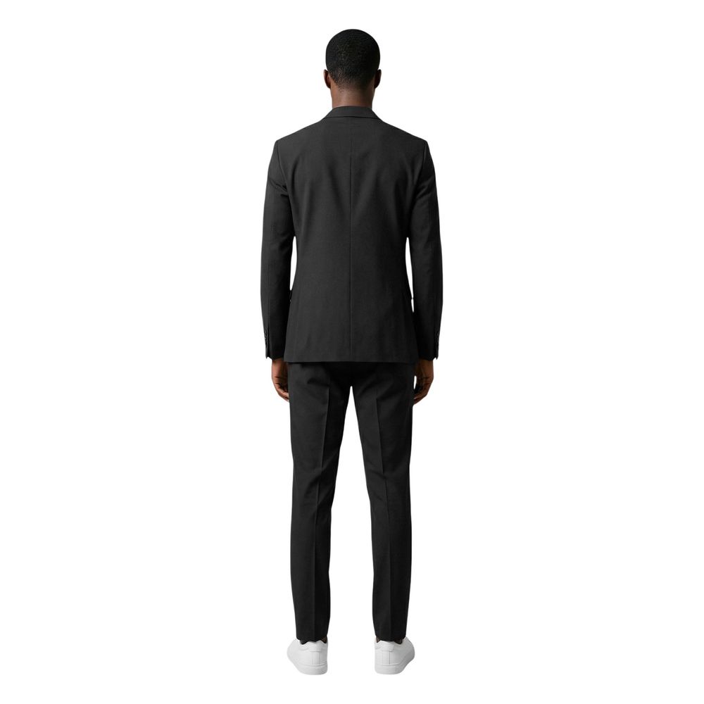 Mulish Black Polyester Three-Piece Suit