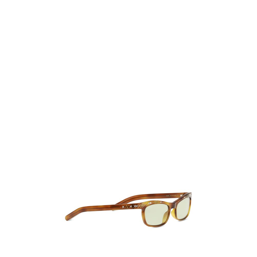 Valentino Garavani Brown Acetate Sunglasses