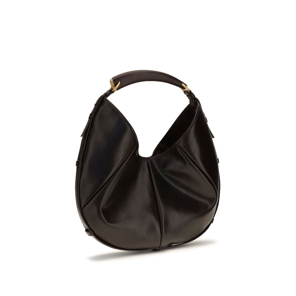 Saint Laurent Brown Calf Leather Bos Taurus Shoulder Bag