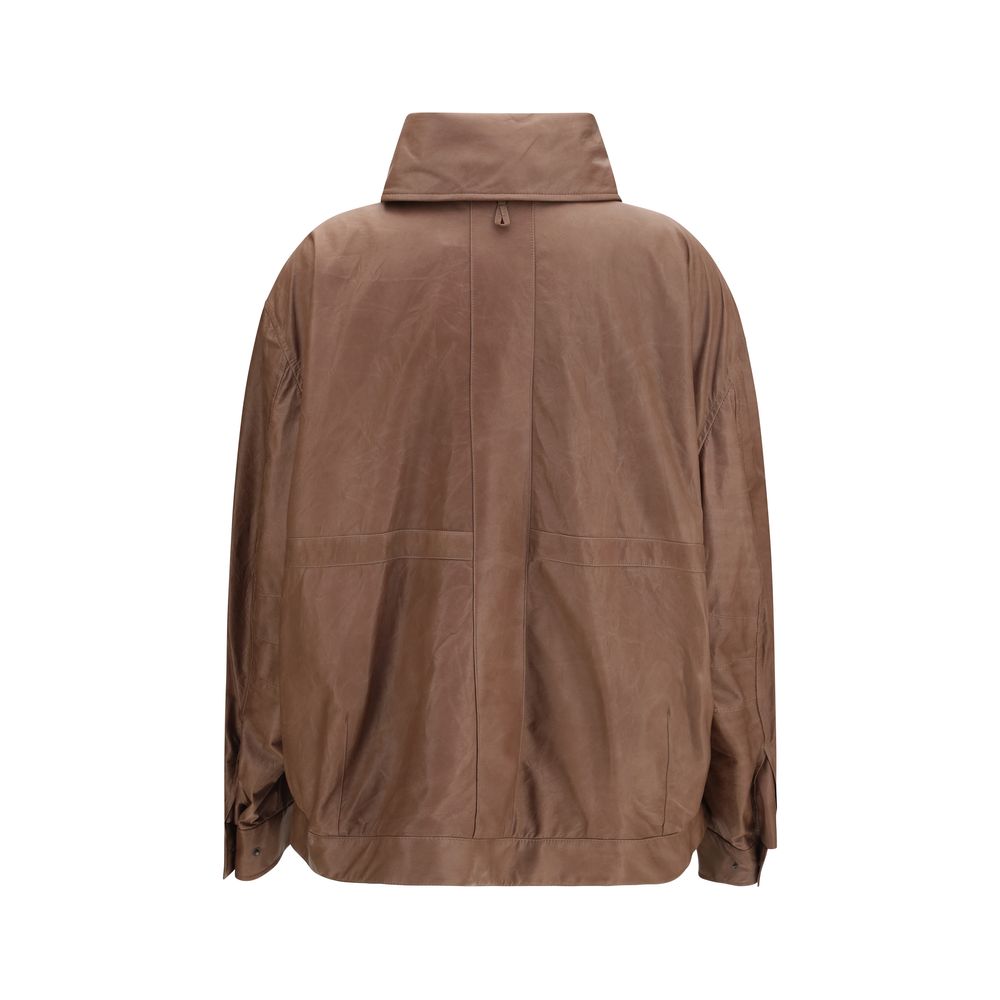 Calvin Klein Brown Leather Jacket
