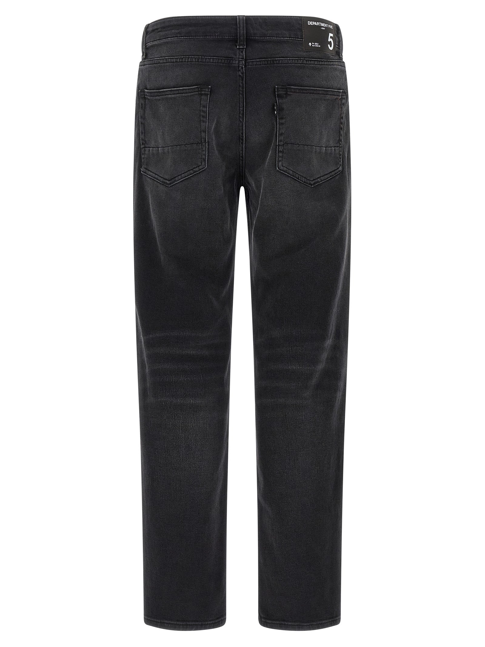 Department 5 Black Cotton Straight-Leg Jeans