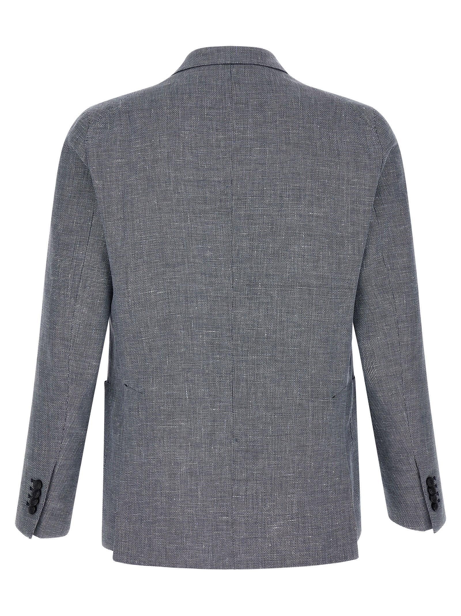 Tagliatore Blue Linen Blazer