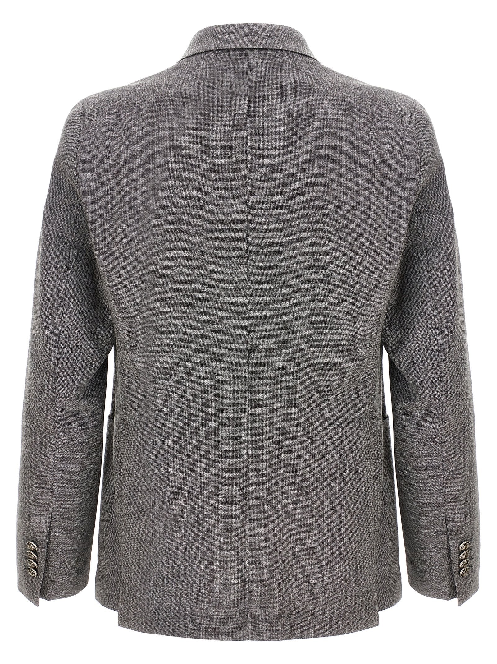 Tagliatore Gray Virgin Wool Blazer