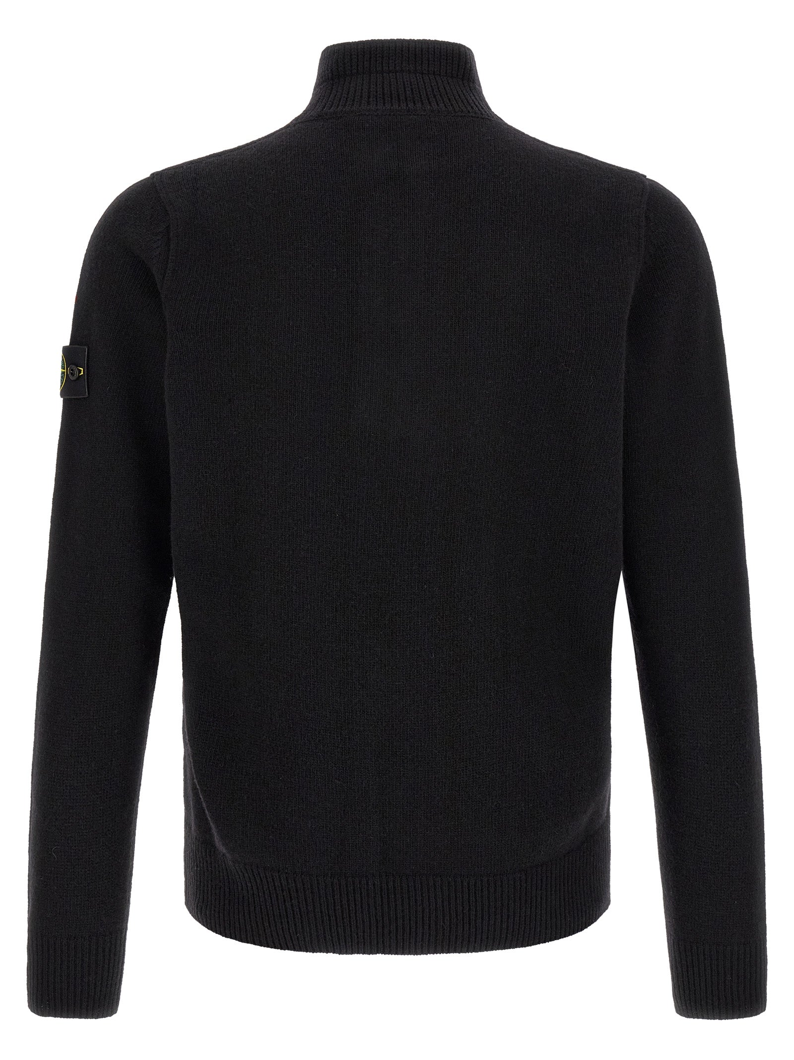 Stone Island Black Virgin Wool Cardigan