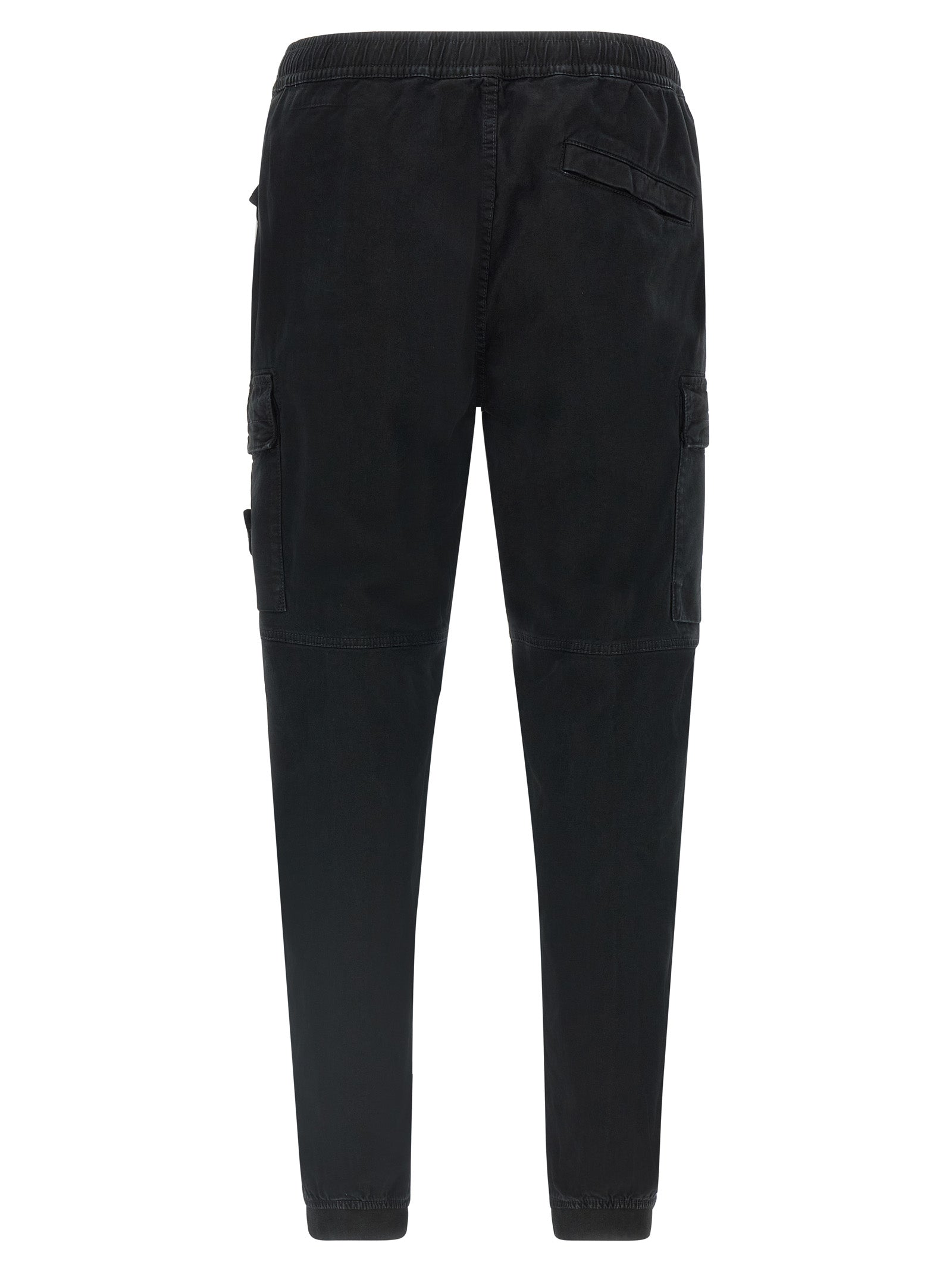 Stone Island Black Cotton Cargo Pants