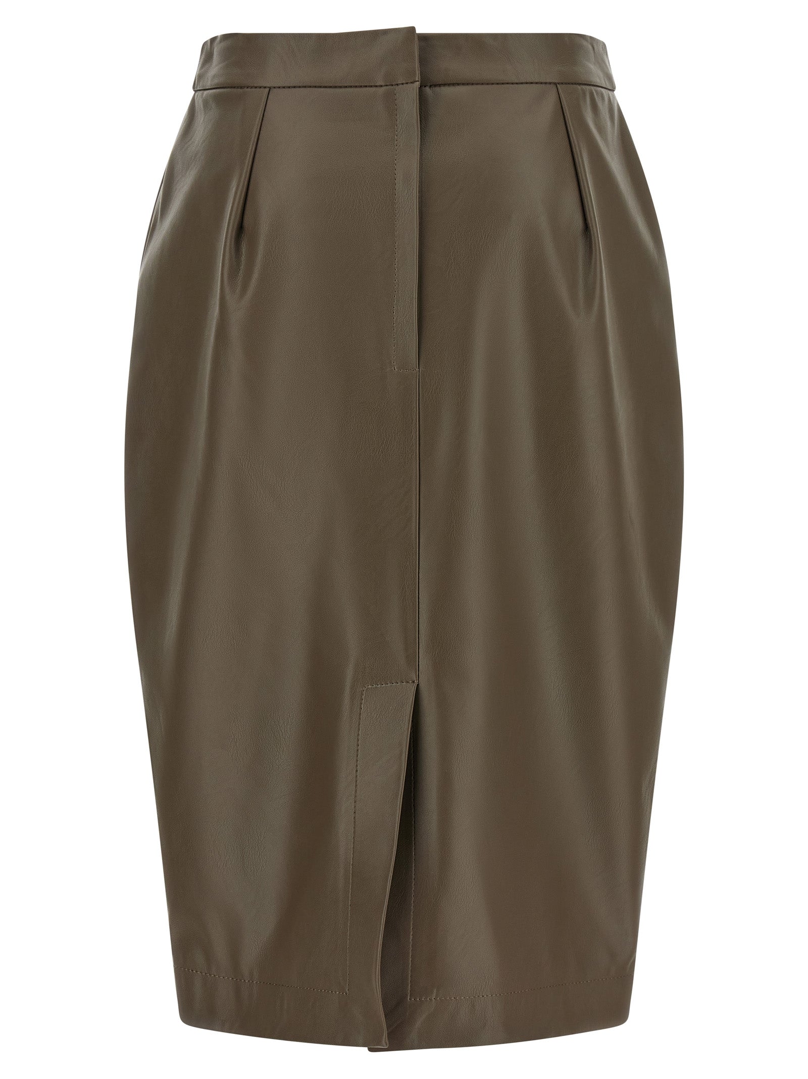 Stella McCartney Brown Polyester Midi Skirt