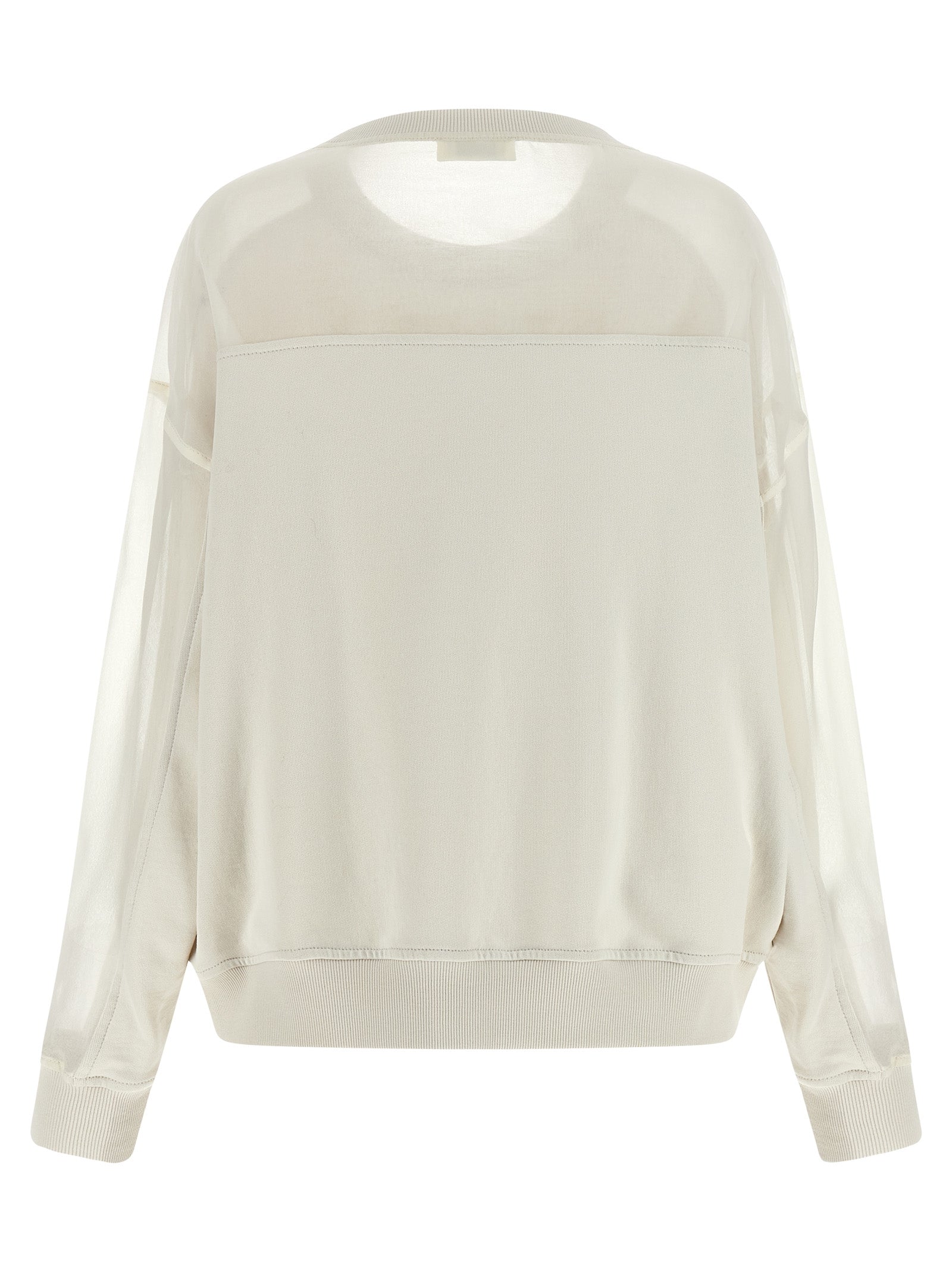 Brunello Cucinelli White Cotton Sweatshirt