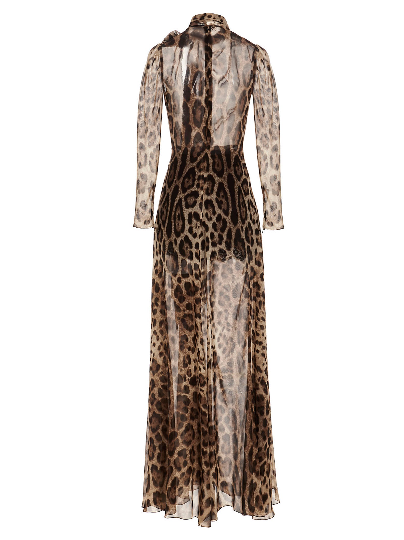 Dolce & Gabbana Brown Silk Casual Dress