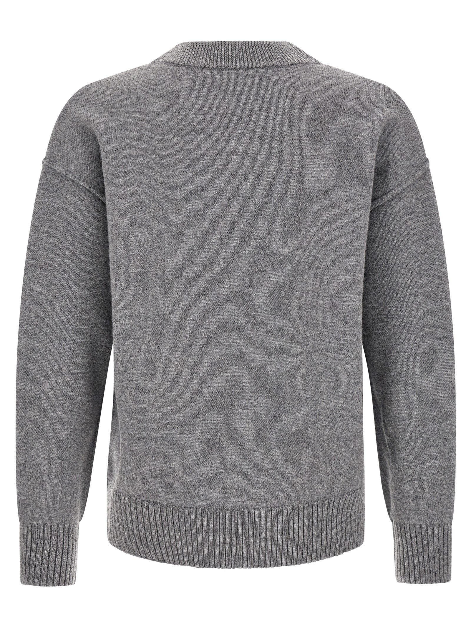 Ami Paris Gray Wool Cardigan