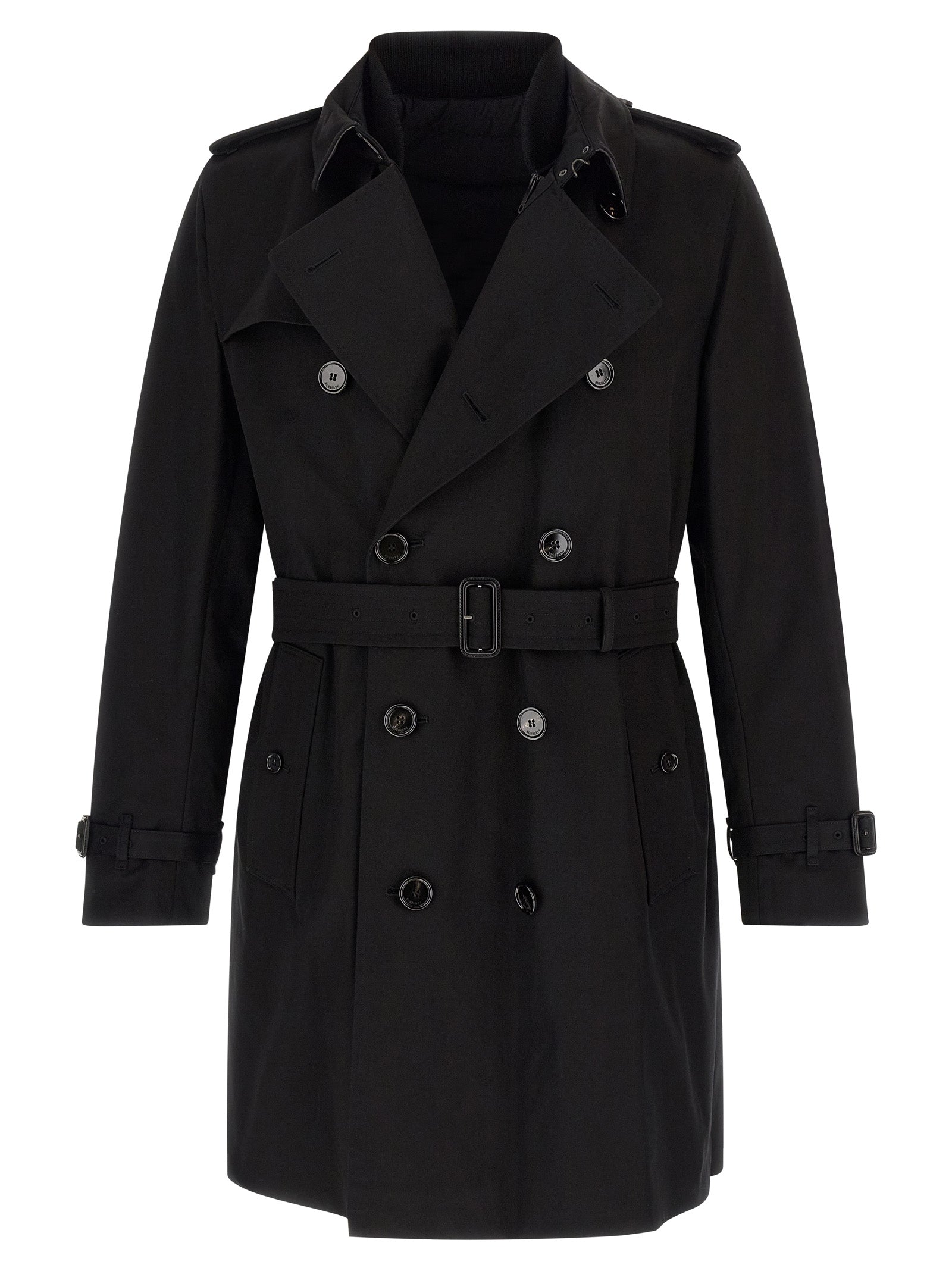 Burberry Black Cotton Coat