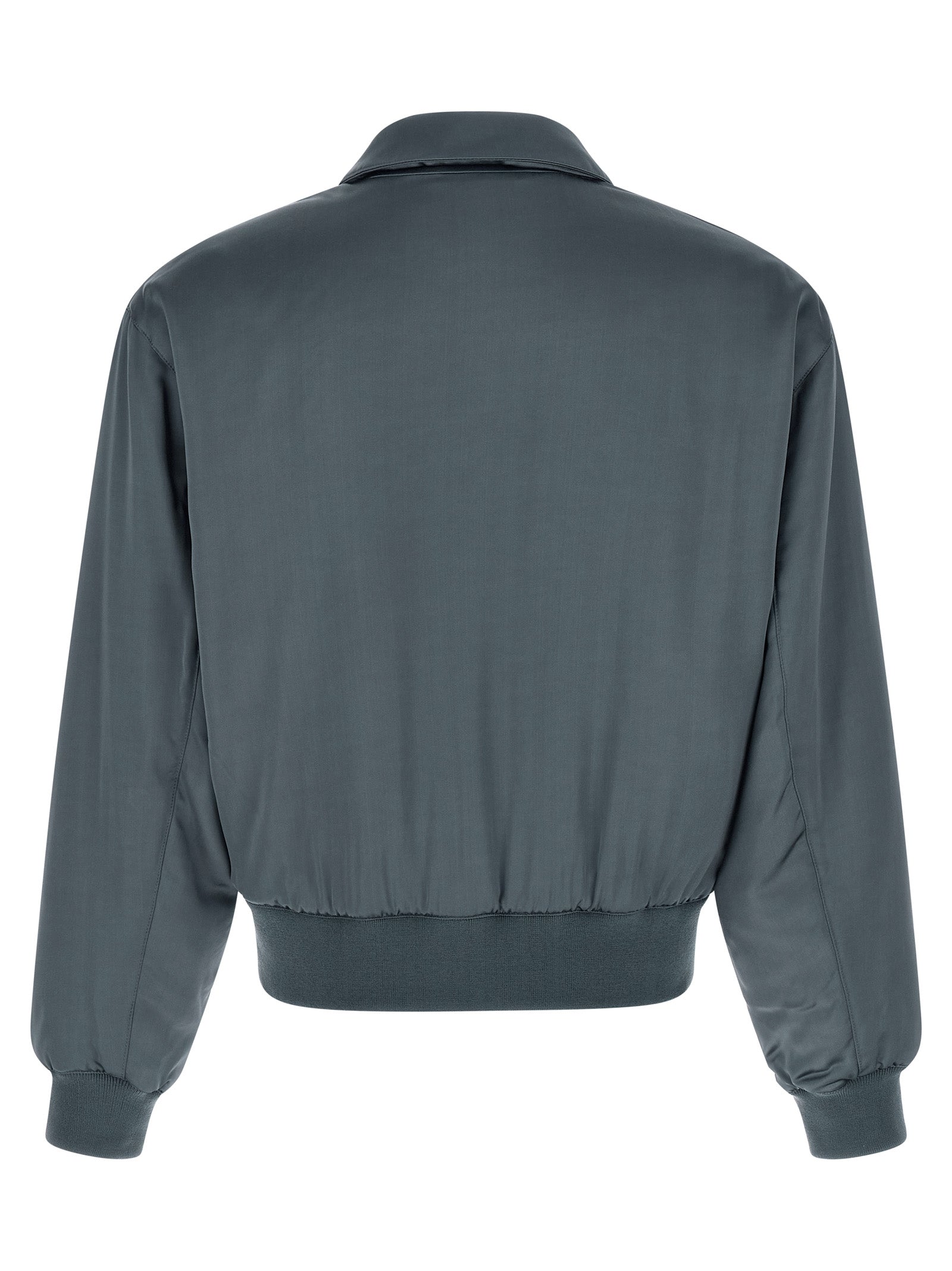SECOND/LAYER Gray Viscose Bomber