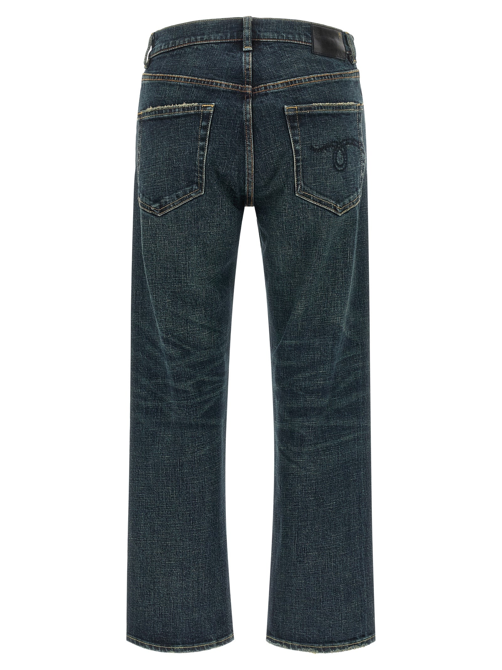 R13 Blue Cotton Straight-Leg Jeans