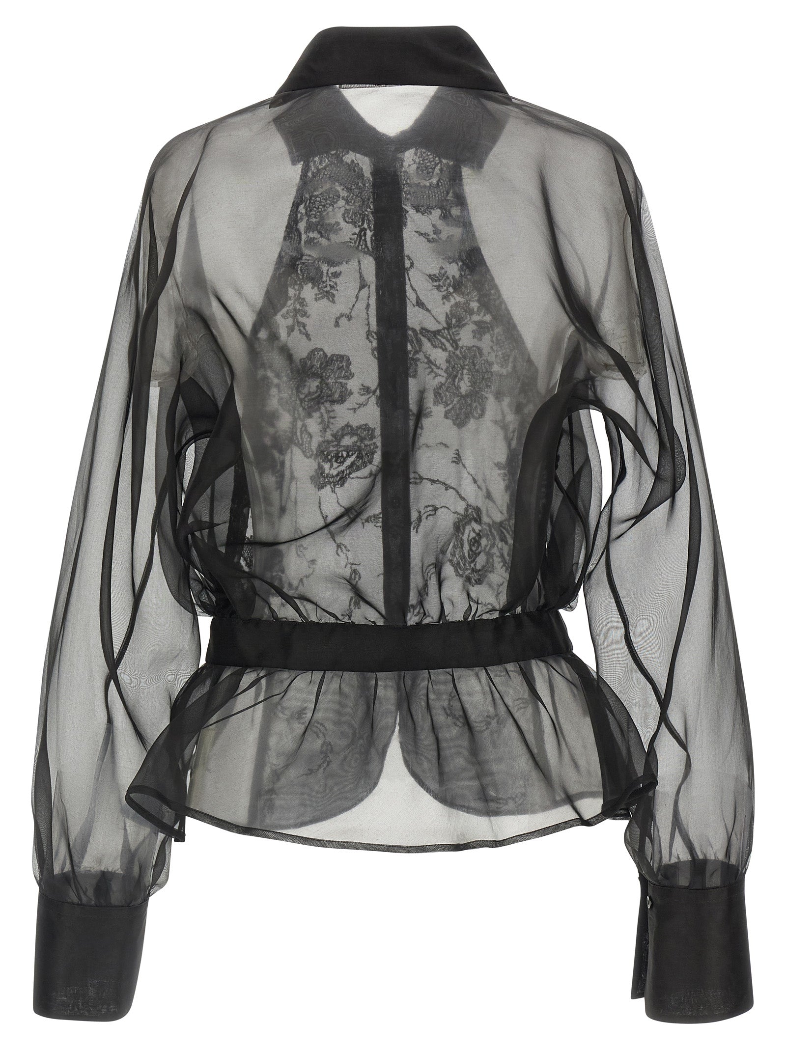 Ermanno Scervino Black Silk Blouse