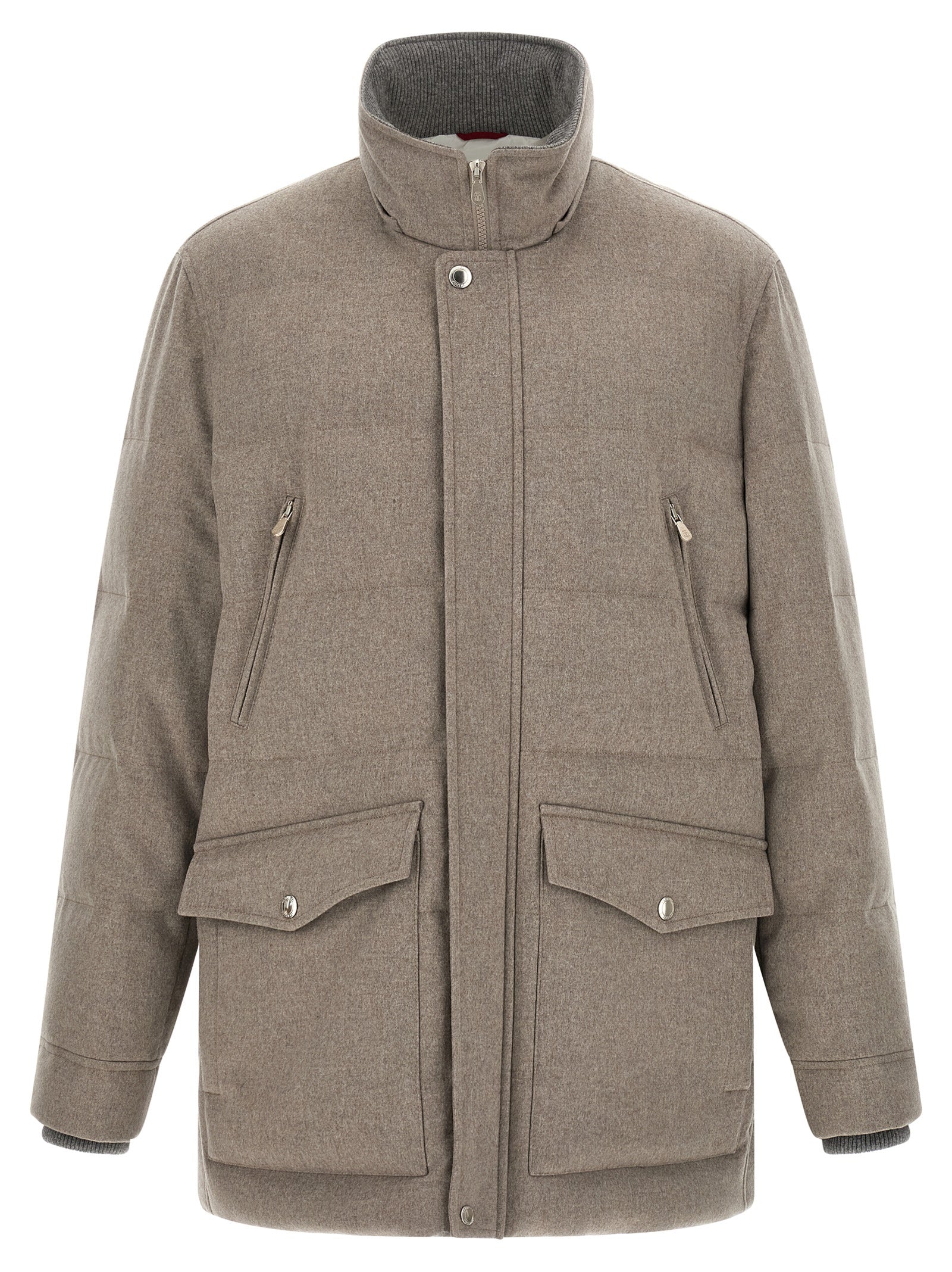 Brunello Cucinelli Beige Wool Parka