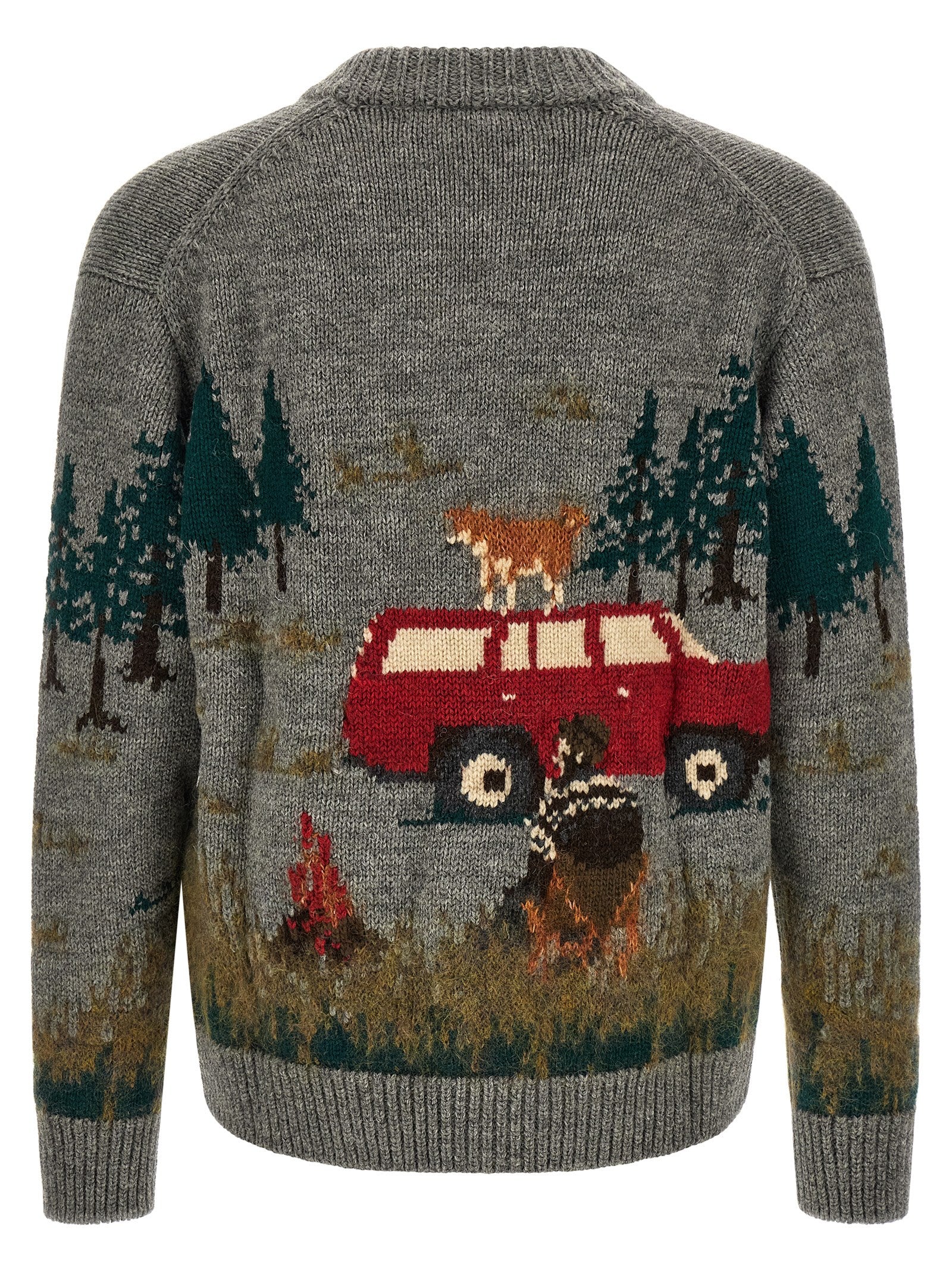 Junya Watanabe Gray Wool Cardigan