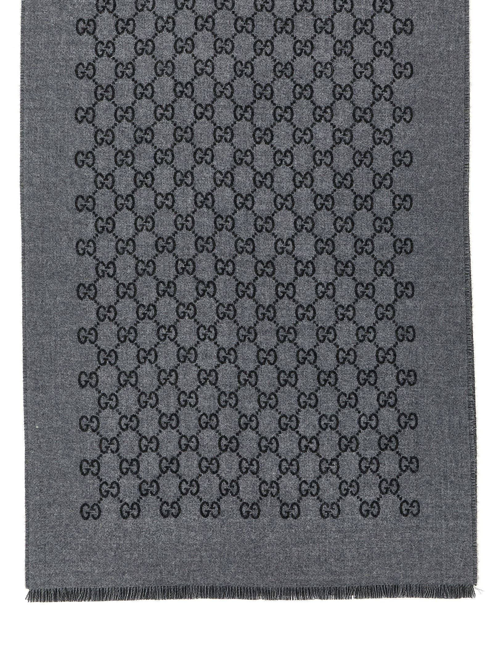 Gucci Gray Wool Scarf