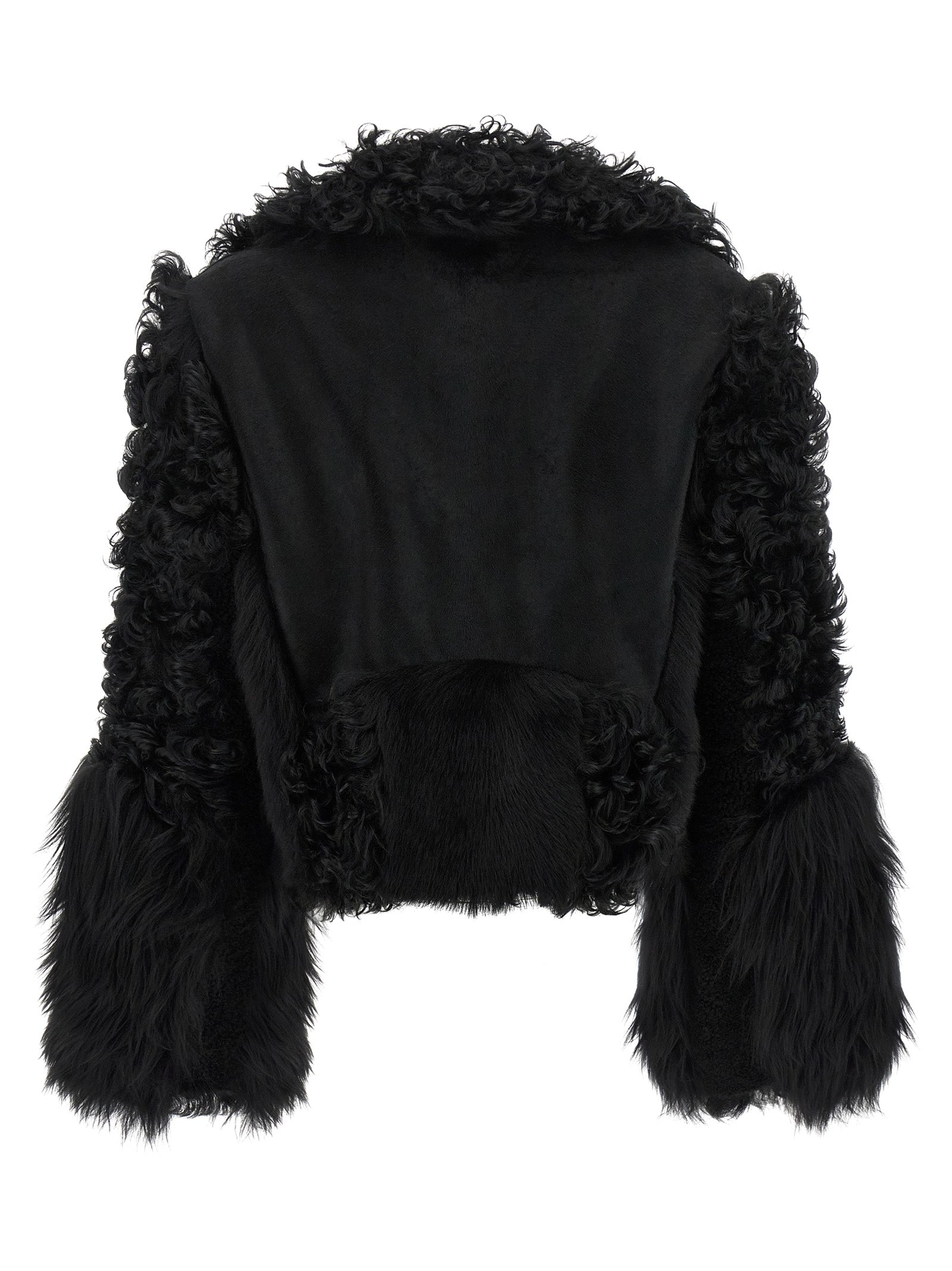 Fendi Black Lamb Leather Biker Jacket