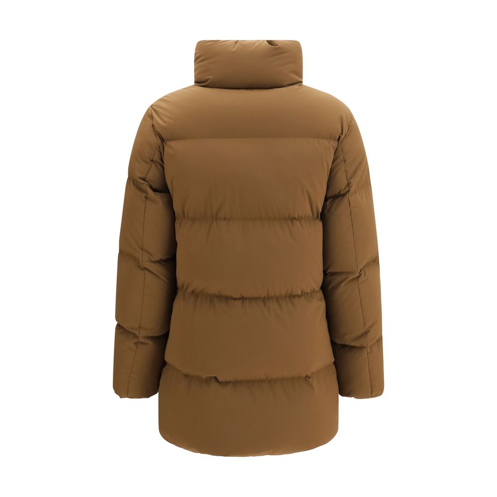 Woolrich Brown Goose Down Full-Length Jacket