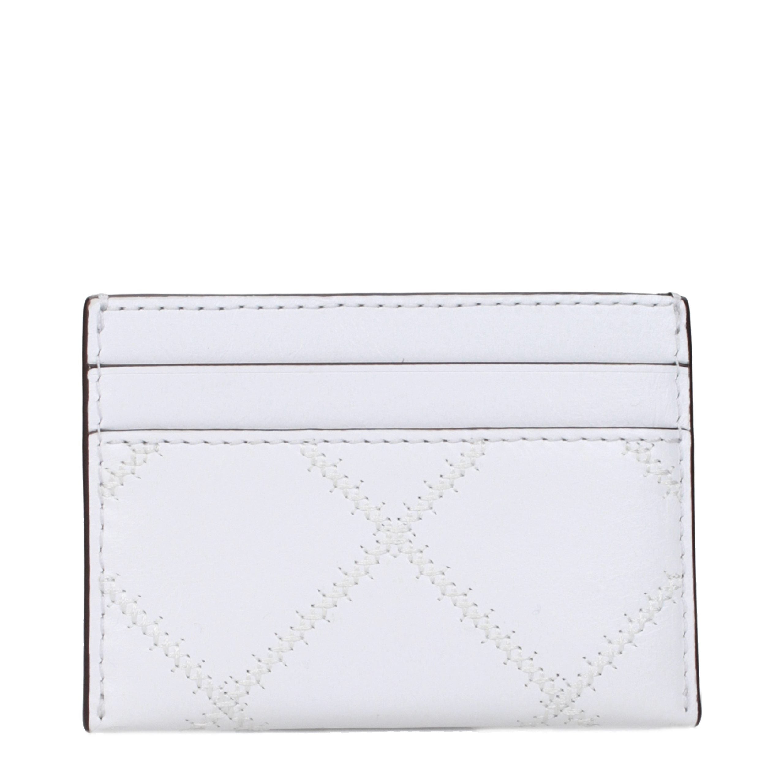 Tory Burch White Leather Cardholder