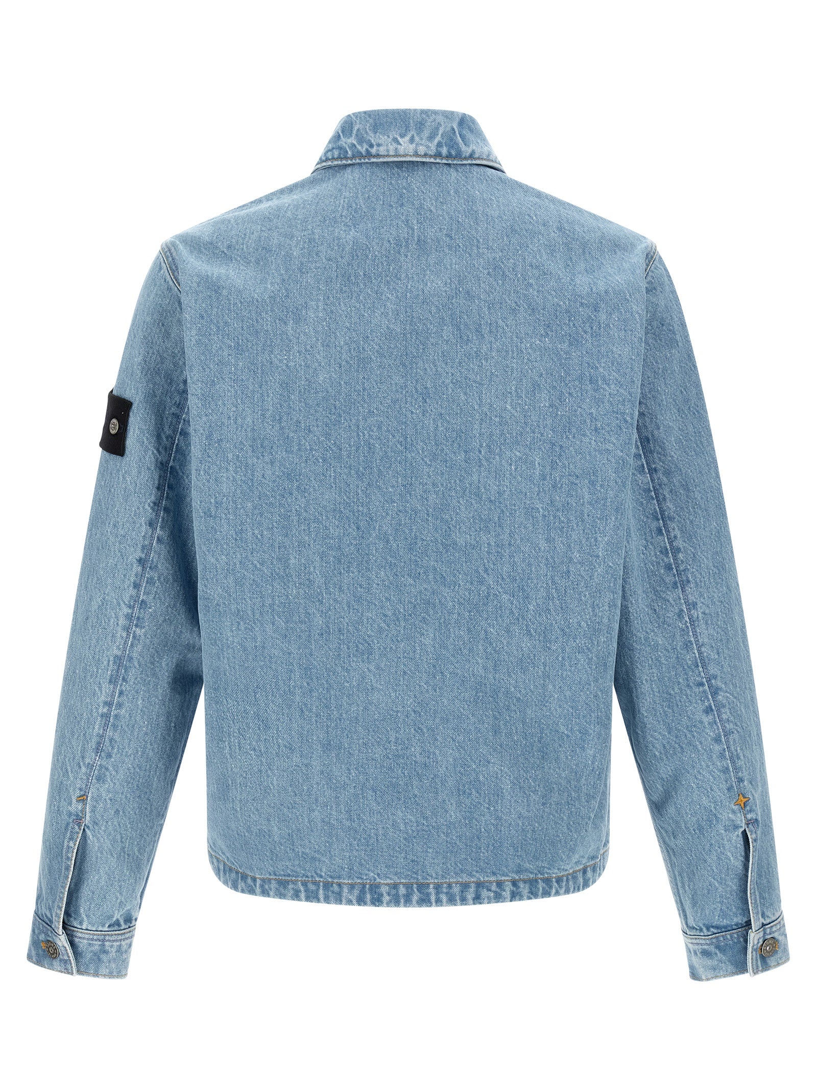 Stone Island Blue Cotton Denim Jacket