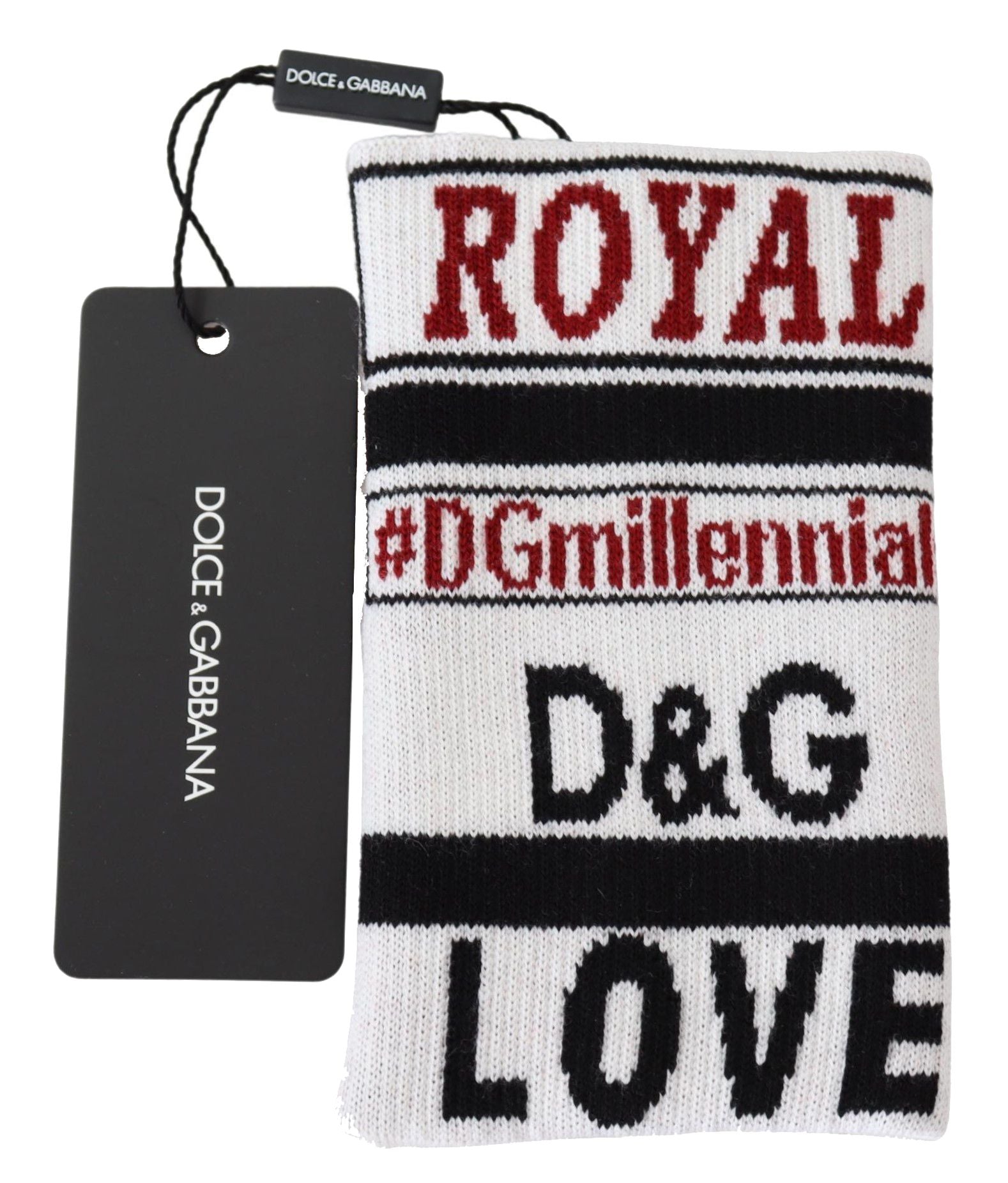 Dolce & Gabbana Multicolor Wool Knit D&G Love Wristband Wrap