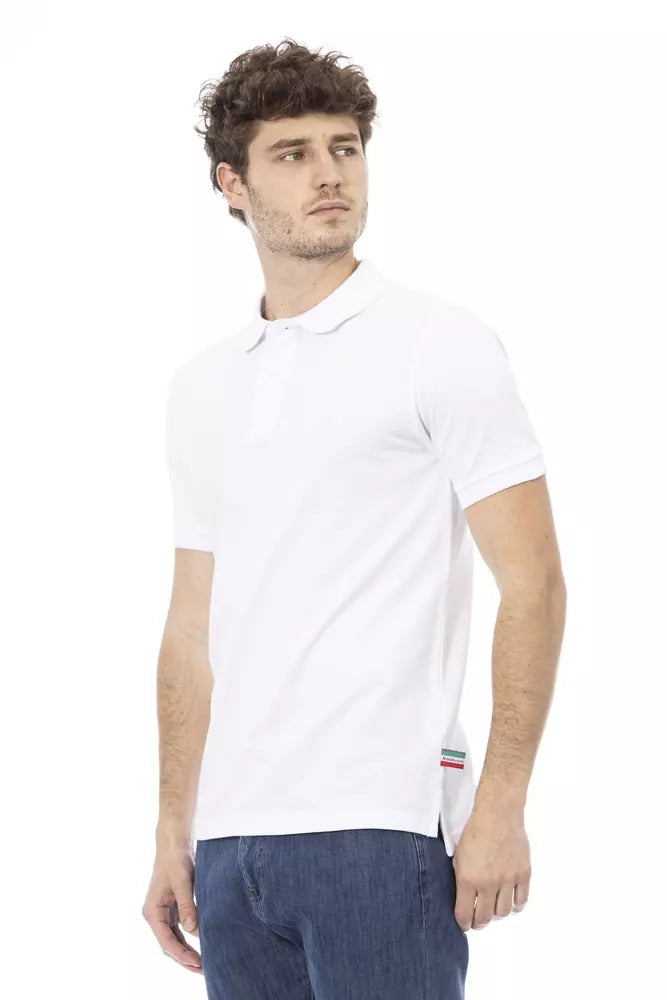 Baldinini Trend White Cotton Men Polo Shirt
