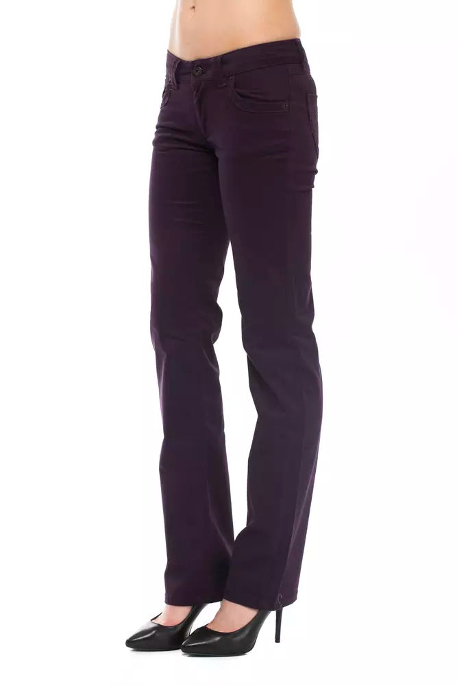 Ungaro Fever Purple Cotton Women Jeans