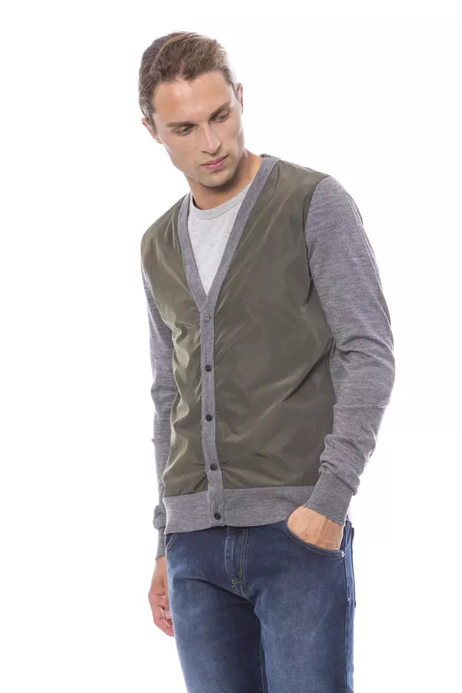 Verri Gray Wool Men's Cardigan