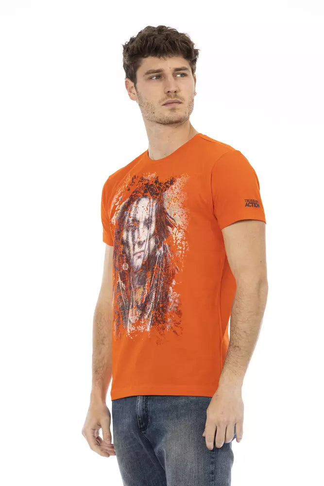 Trussardi Action Orange Cotton Men's T-Shirt