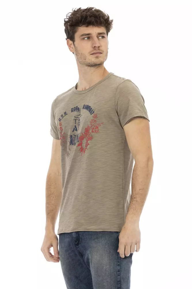 Trussardi Action "Green Cotton Men T-Shirt"