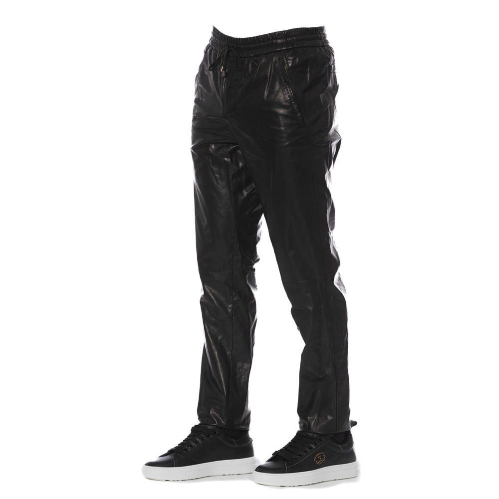 Trussardi Black Lamb Leather Pant