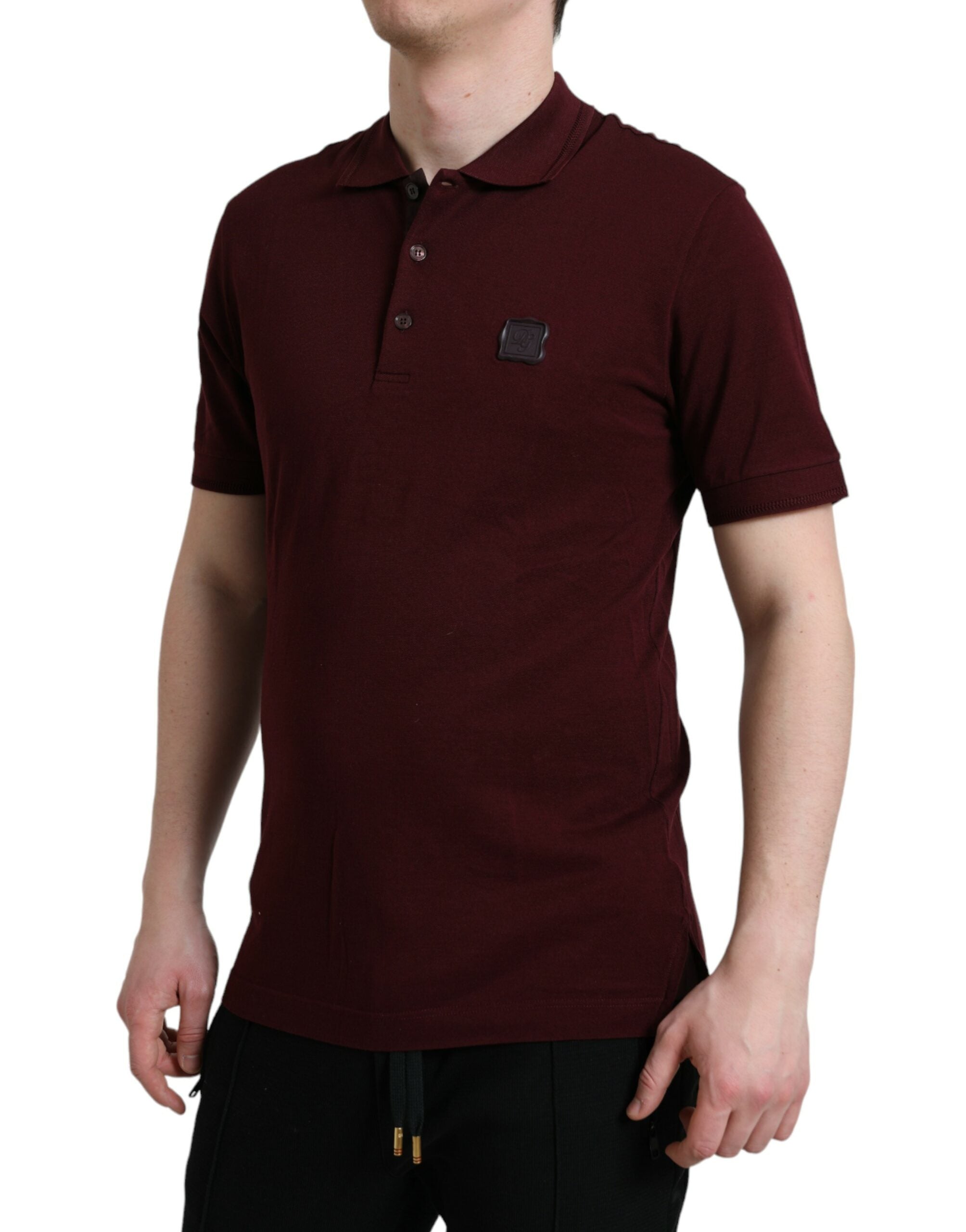Dolce & Gabbana Maroon Collared Short Sleeves Polo T-shirt