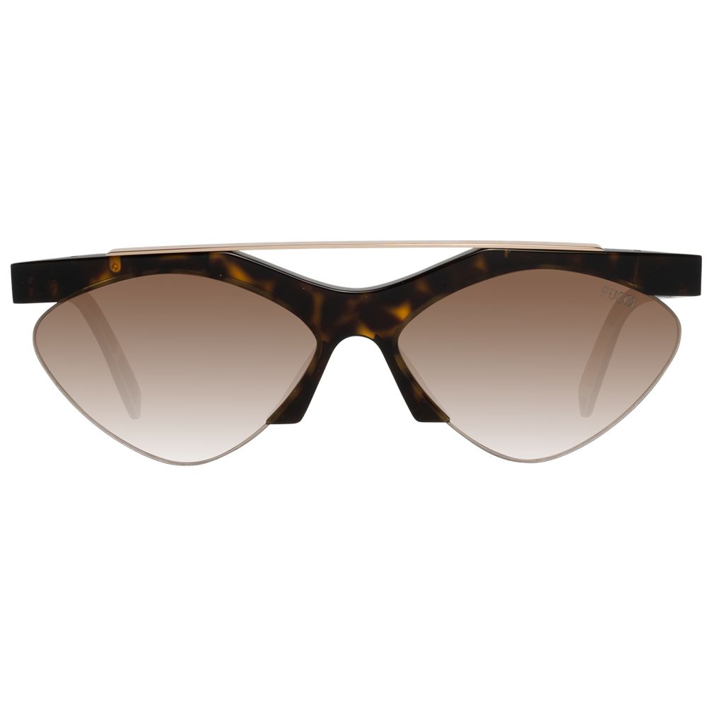 Emilio Pucci Brown Metal & Plastic Sunglasses