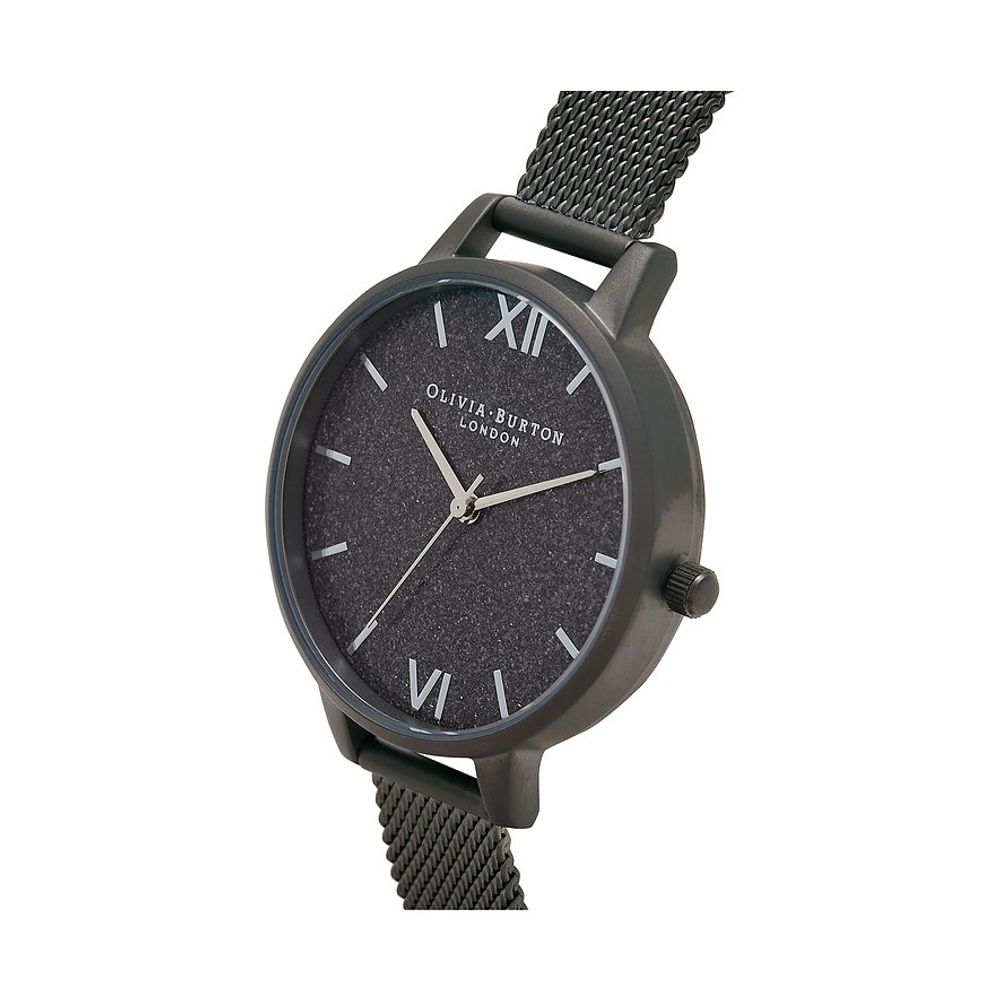 Olivia Burton Black Stainless Steel Dress Watch