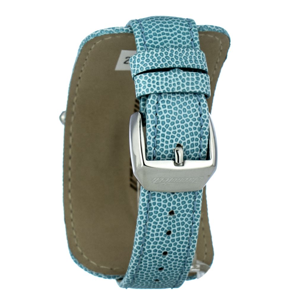 Chronotech Green Leather Dress Watch