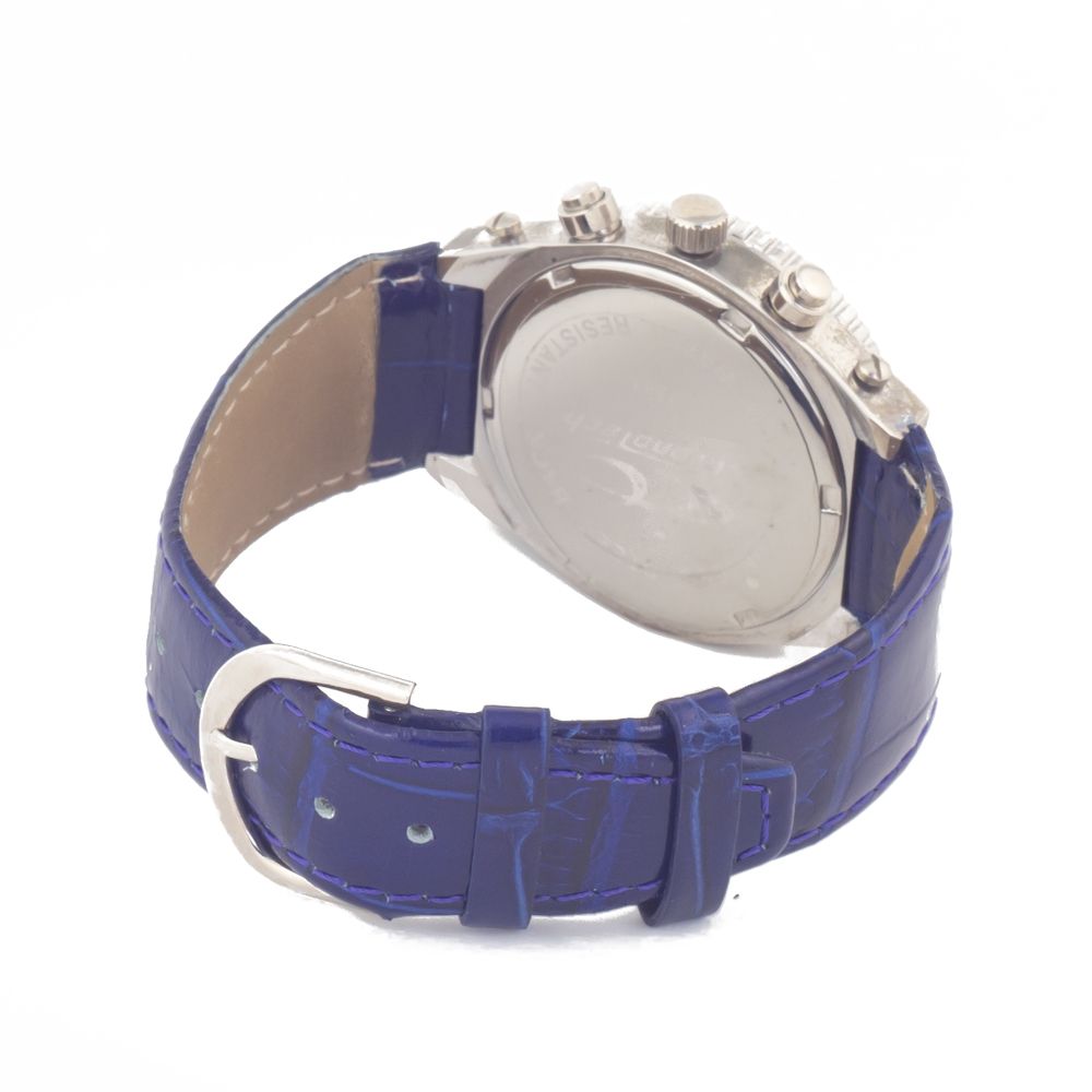 Chronotech Blue Leather Dress Watch