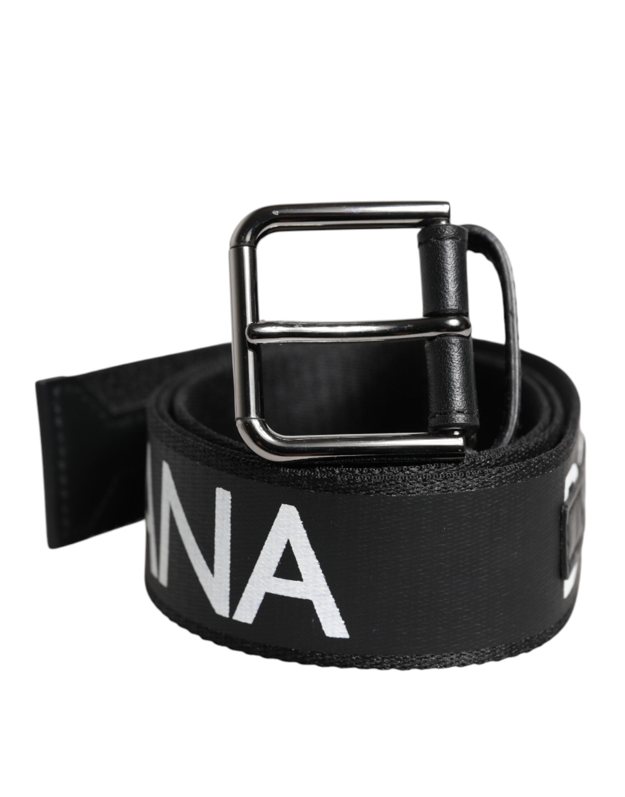 Dolce & Gabbana Black Leather Classic Metal Logo Buckle Belt