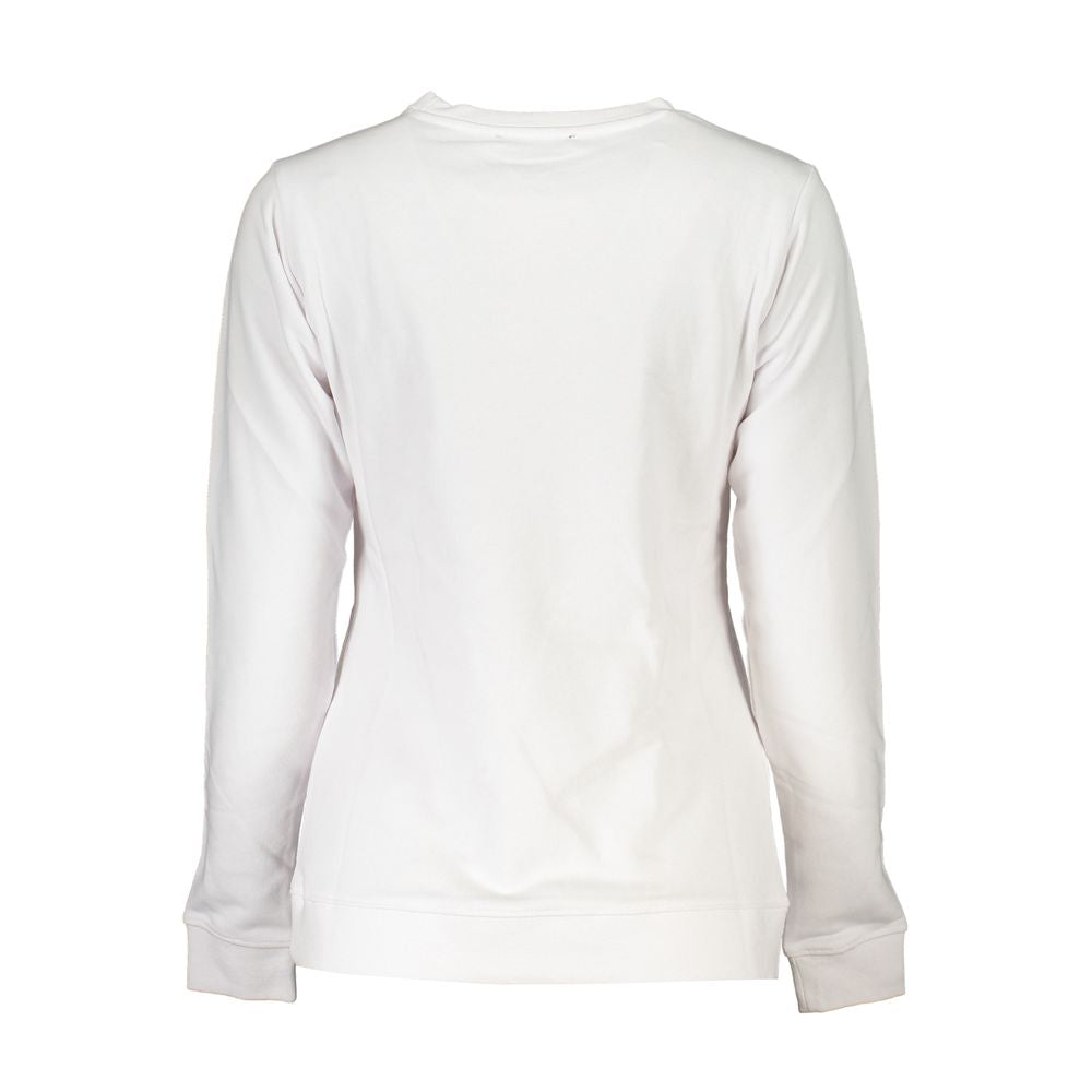 Cavalli Class White Cotton Sweatshirt