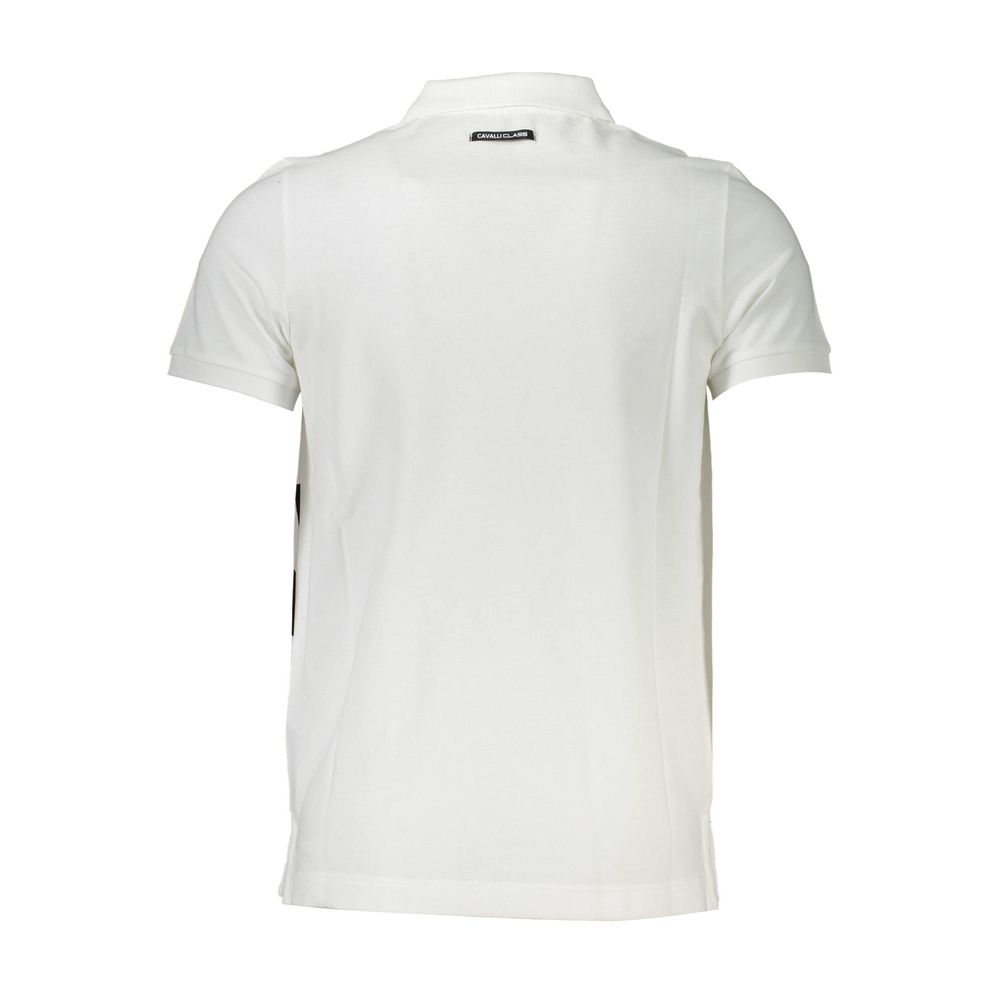 Cavalli Class Bianco Cotton Men Polo