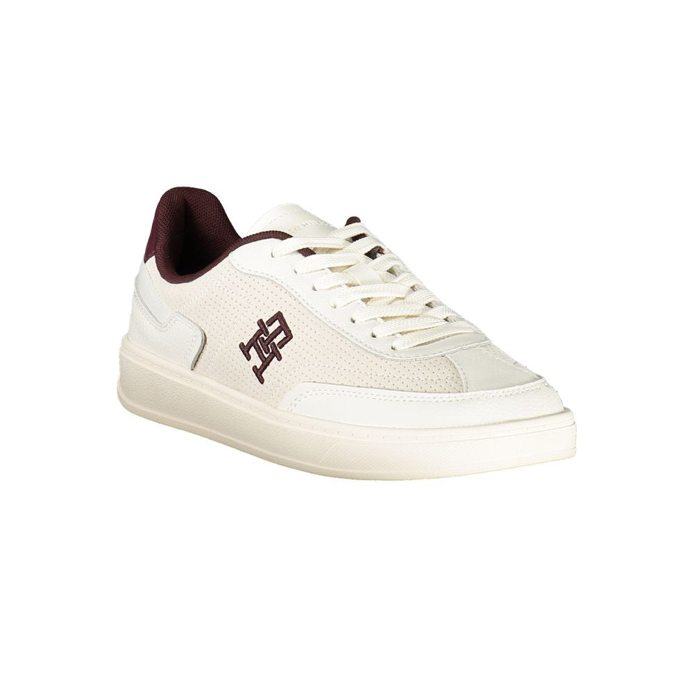 Tommy Hilfiger Beige Leather Women Sneaker