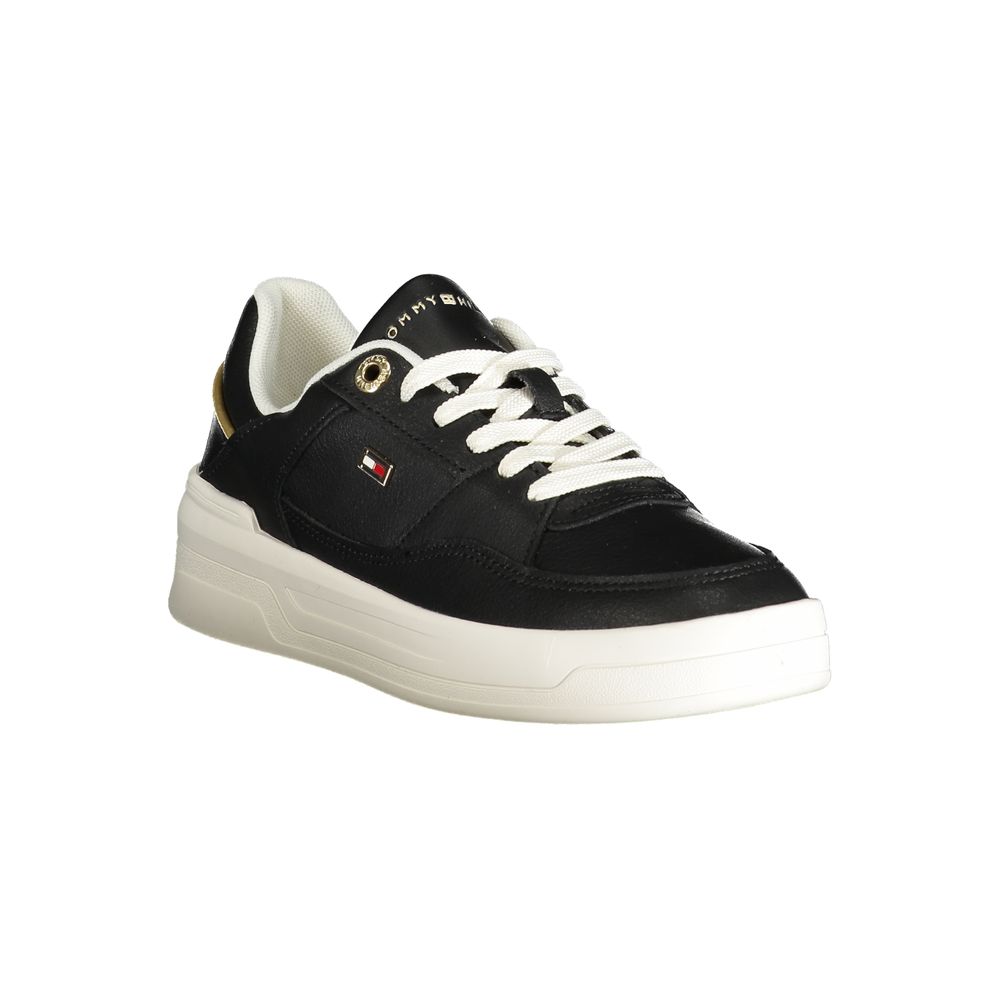 Tommy Hilfiger Black Polyurethane Women Sneaker