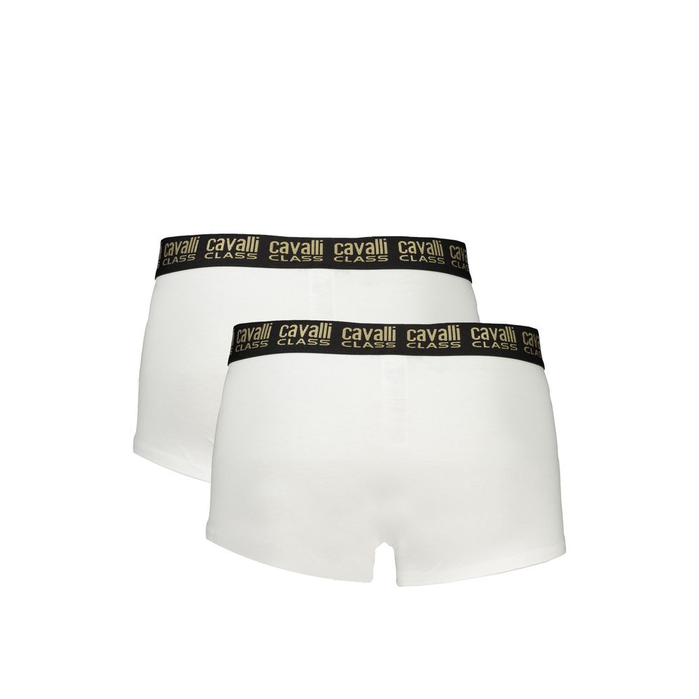 Cavalli Class White Cotton Men's Boxer Briefs