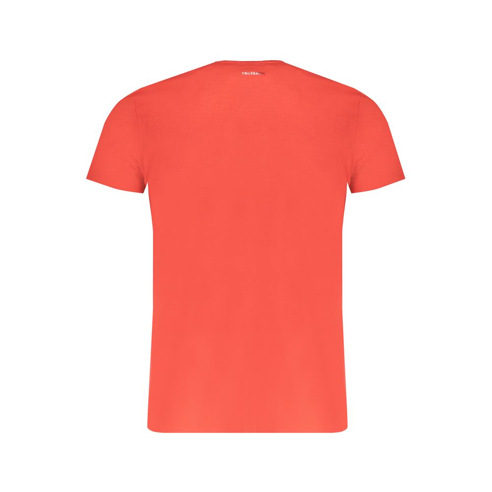 Trussardi Red Cotton Men T-Shirt