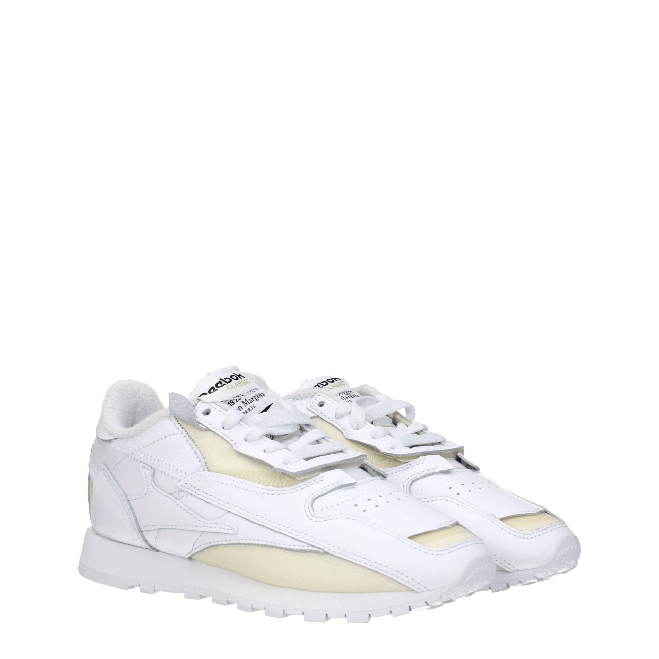 Maison Margiela White Leather Athletic Sneakers