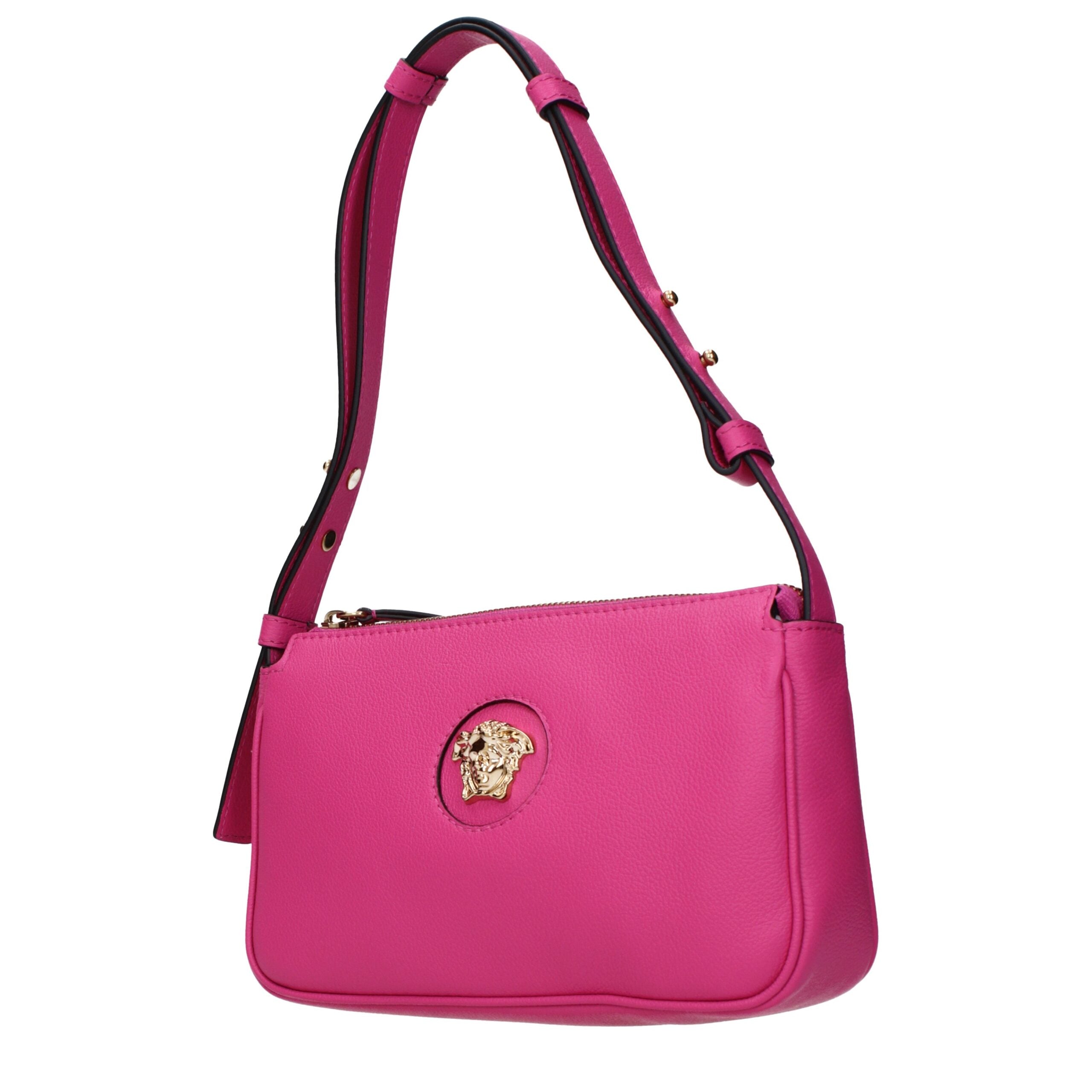 Versace Pink Leather Shoulder Bag