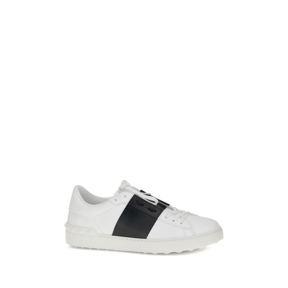 Valentino Garavani White Calf Leather Bos Taurus Low Top Sneakers