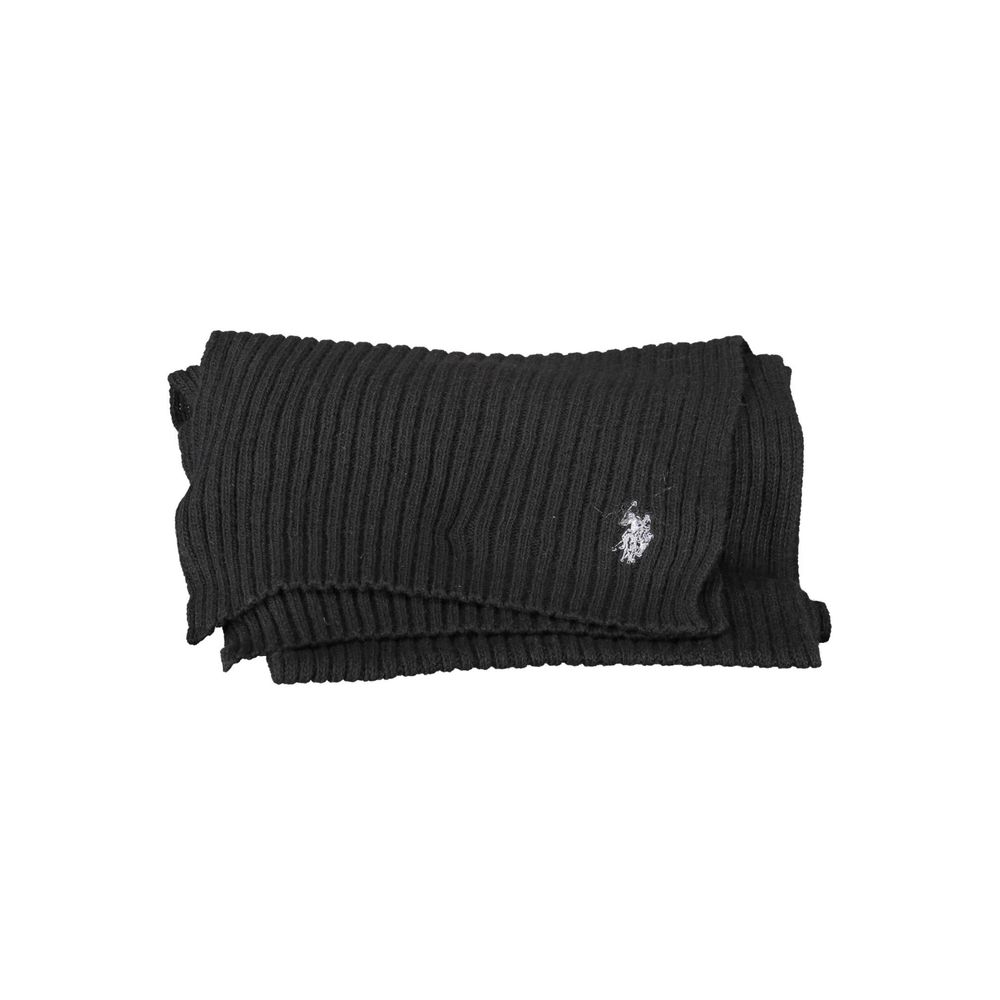 U.S. POLO ASSN. Black Wool Unisex Scarf