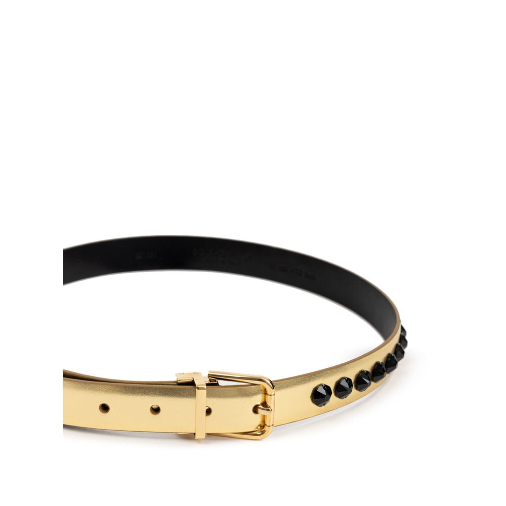 Dolce & Gabbana Gold Leather Regular Belt