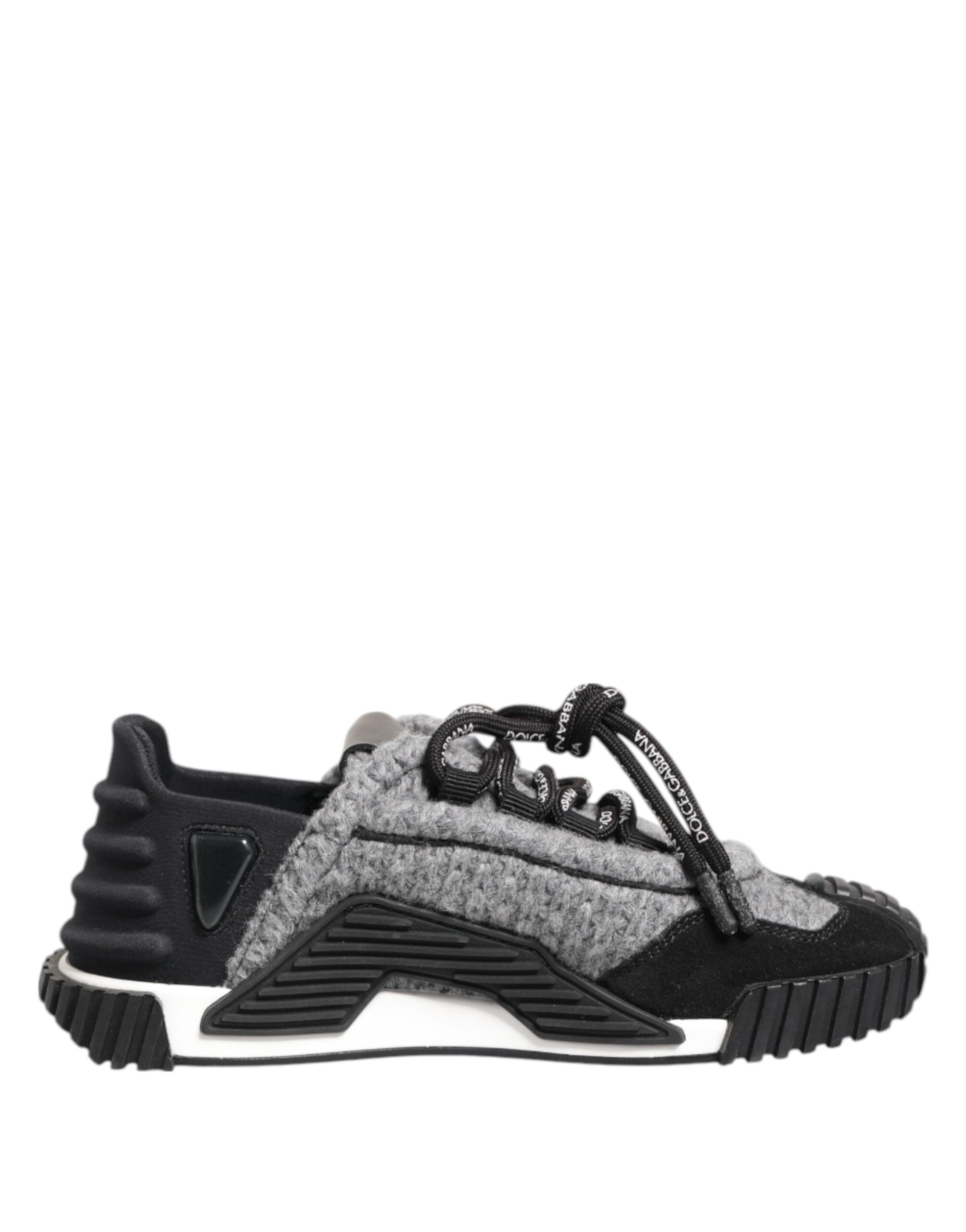 Dolce & Gabbana Black Gray NS1 Low Top Sneakers Shoes